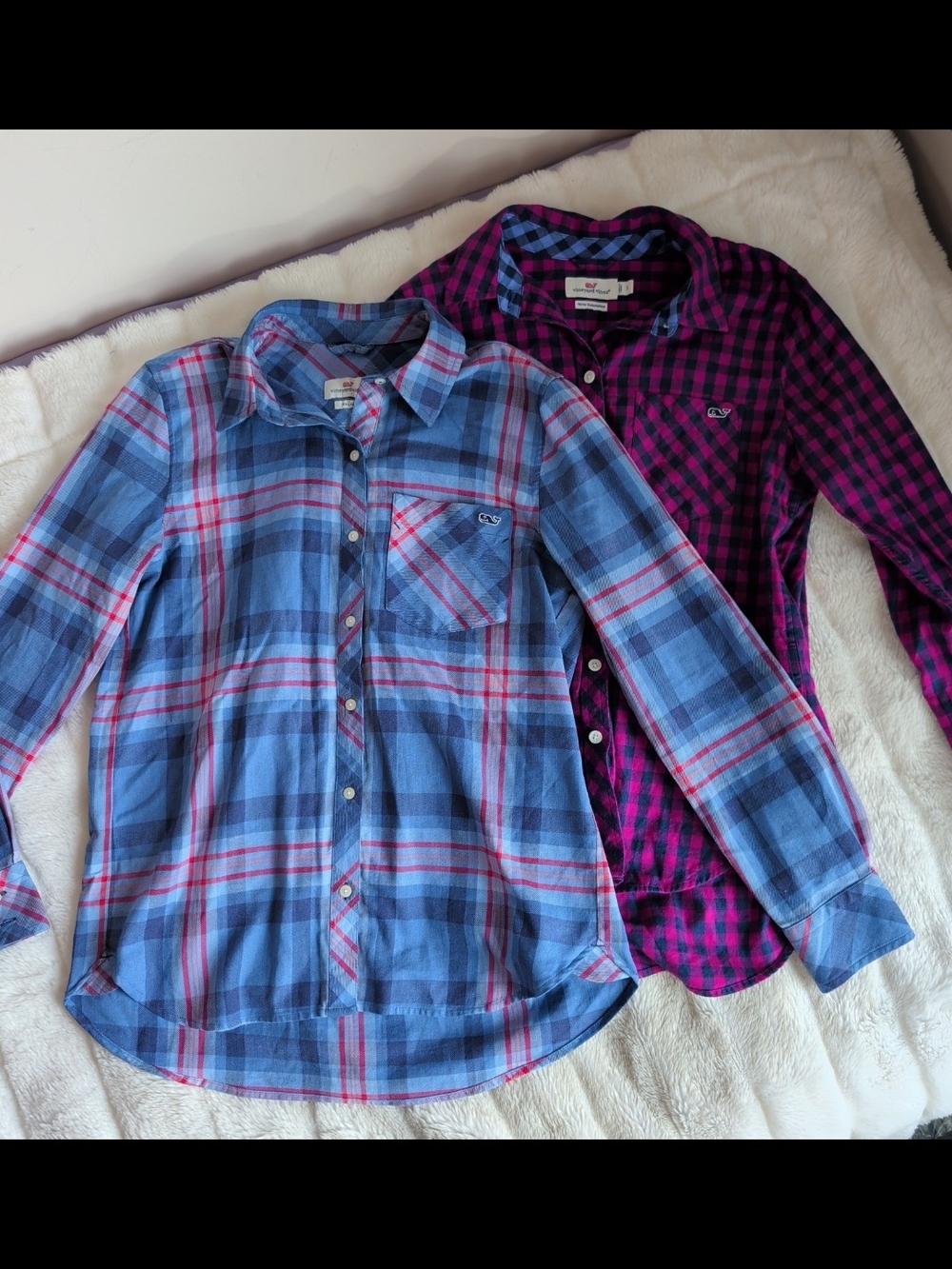 Vineyard Vines Women's Flannel Shirt Bundle Sz 2 (XS)